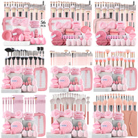 40-42 Piece Makeup Brush and Tool Set with Storage Bag