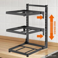 Multi-layer Under-Sink Kitchen Storage Rack for Pots and Pans, Adjustable Cabinet Organizer