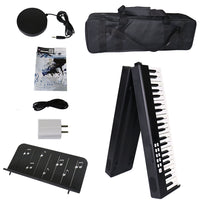 88-Key Foldable Digital Piano for Adults, Bluetooth Enabled Smart Electronic Keyboard for Practice and Learning, Portable Rechargeable