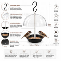Outdoor Hanging Half-Sphere Bird Feeder for Garden & Patio Decoration