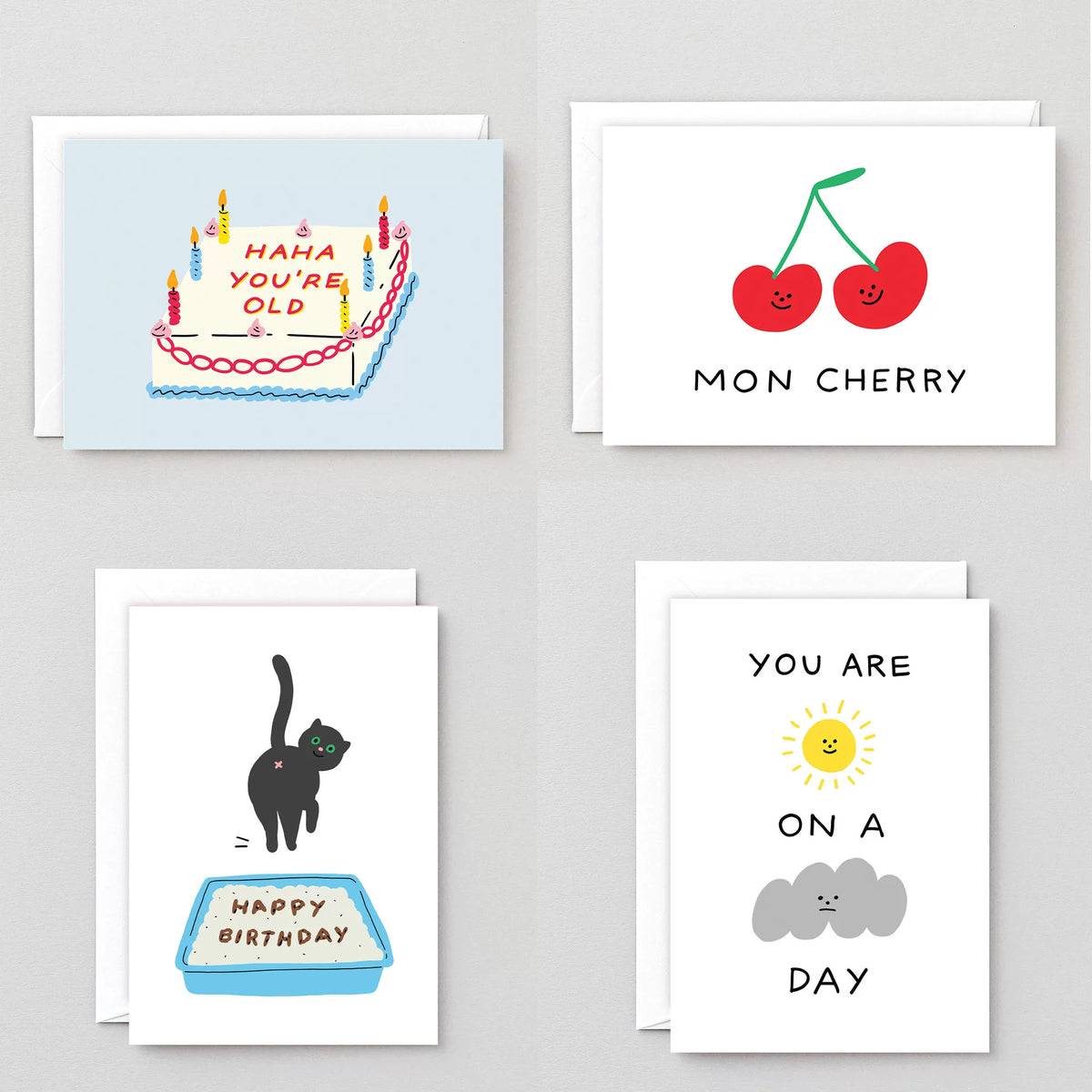 Wrap British Birthday Greeting Card, Cute Cartoon Funny Couple Imported Card, Baby Blessing Thank You Congratulations