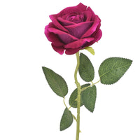Artificial Velvet Rose Single Stem Fake Flower for Wedding Home Valentine's Day Decor