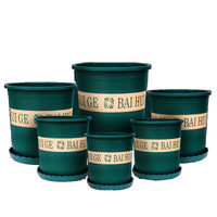 Plastic Plant Pot with Tray, Thickened for Orchids and Succulents, Large Caliber Simple Gallon Pot