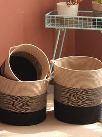 Nordic Woven Laundry Hamper Large Capacity Storage Basket for Toys and Clothes