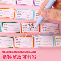 Waterproof Student Name Label Roll for School Supplies, Handwritten Mark Sticker for Class ID