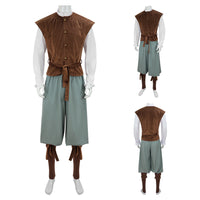 Men's Medieval Renaissance Viking Suede Vest Costume Set for Cosplay & Party