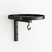 Wall-Mounted Metal Bird Bath Feeder with Hook for Outdoor Garden Patio Decor