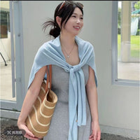 Women's Cooling T-Shape Shoulder Shawl for Outdoor, Commute, and Air-Conditioned Rooms