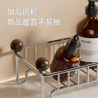 Stainless Steel Bathroom Countertop Organizer Shelf for Cosmetics and Toiletries