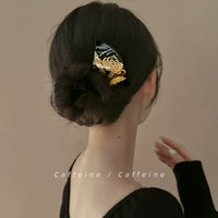 Vintage Chinese Style Acrylic Lily Flower U-shaped Hairpin for Updos