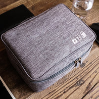 Portable Electronic Organizer Bag for Cables, Chargers, USB Drives, and Headphones