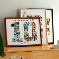 Rounded Corner Solid Wood Photo Frame for DIY Art Display