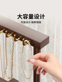 Wooden Jewelry Display Stand for Bracelets, Necklaces, Watches, and Keys - Entryway Organizer