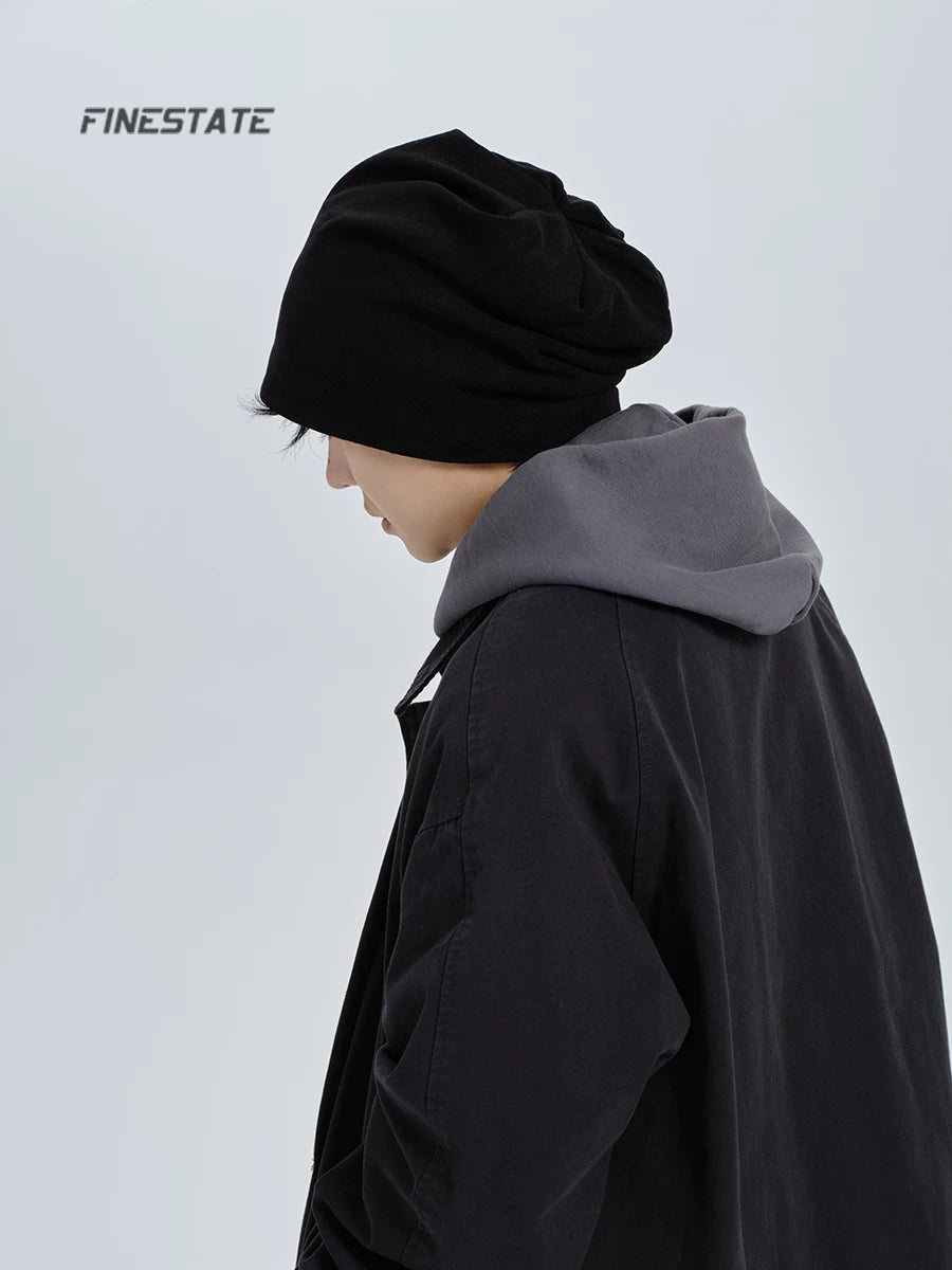 FINE STATE Men's Winter Beanie Hat for Large Heads, Warm Slouchy Skull Cap