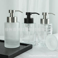 350ml Glass Foaming Soap Dispenser Bottle with Stainless Steel Pump for Hand Soap Mousse