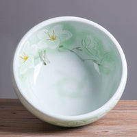 Jingdezhen Ceramic Fish Tank for Koi, Lotus, Turtle - Feng Shui Goldfish Bowl