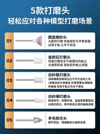 Electric Handheld Clay Polishing Tool Kit for Stone Clay Models and Figures