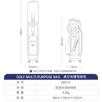 PGM Golf Hard Shell Travel Bag with 4 Wheels for Air Transport