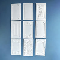 1:12 Dollhouse European Style Wall Panel Miniature Relief Skirting Board Trim