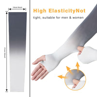 Cooling UV Protection Arm Sleeves for Cycling Running Outdoor Sports Gradient Solid Colors