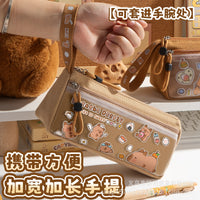 Capybara Large Capacity Pencil Case for Students, Cute Stationery Pouch Organizer