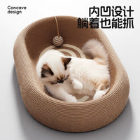 Large Space Sisal Cat Scratching Post and Bed Combo, Enlarged and Widened, Wear-Resistant, Non-Shedding Cat Scratcher Bowl Sofa