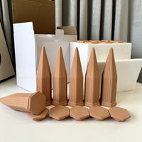 Terracotta Self-Watering Spikes with Lids for Garden Plants