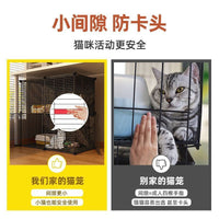 Multi-Layer Indoor Cat Cage with Litter Box Space, Large Cat Villa for Home
