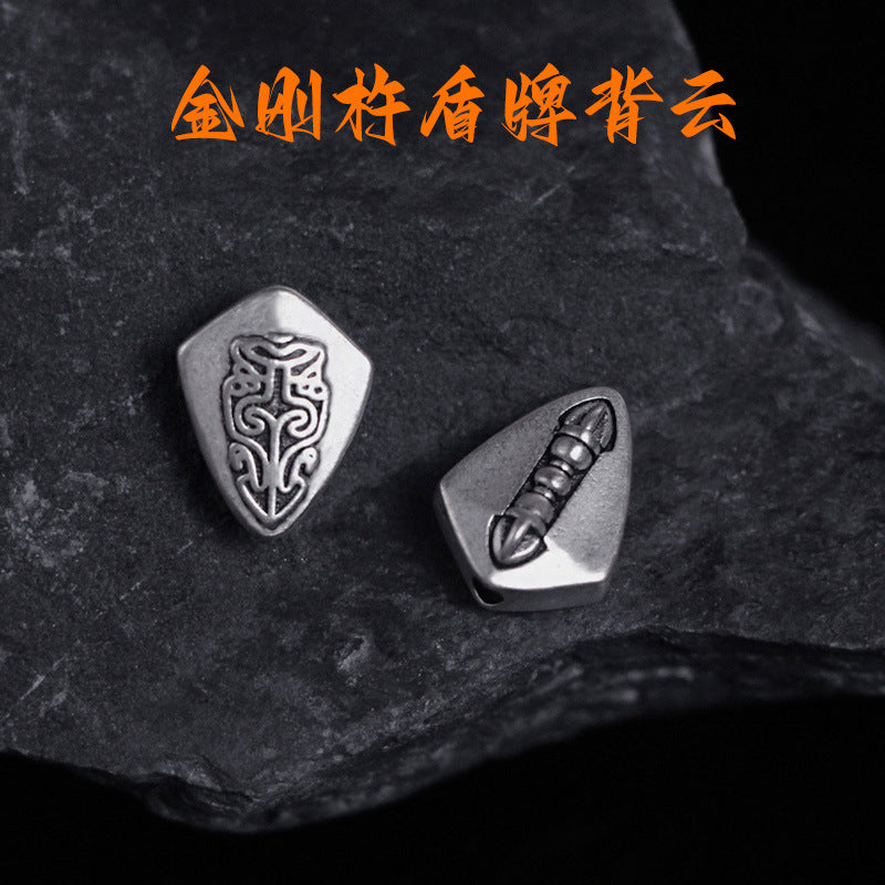 Tibetan Style Brass Vajra Shield Spacer Bead for Mala Bracelets and DIY Jewelry