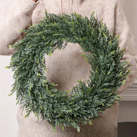 Artificial Cedar Wreath for Front Door & All-Season Home Decor