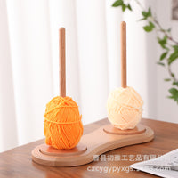 Wooden Multifunctional Paper Towel Holder and Yarn Dispenser