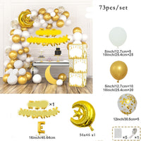 Eid Mubarak Star Moon Balloon Arch Kit for Festival Decoration