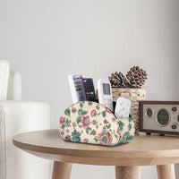 PU Leather Desktop Storage Box with Compartments for Data Cables and Remote Controls, Customizable