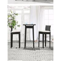 Outdoor Rattan Bar Table and Chairs Set for Patio, Balcony, Cafe, and Courtyard