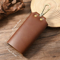 Minimalist Retro Leather Key Pouch for Men and Women, Waist Hanging Mini Key Holder