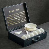 Dehua Sheep Fat Jade Porcelain Dinnerware Set - Bowls, Plates, Dishes