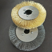 Copper-Plated Flat Wire Wheel Brush for Grinding and Rust Removal