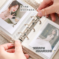 Embroidered Butterfly 3-inch Photo Card Album for Instax Mini and Kpop Photocards, High Transparency Pages