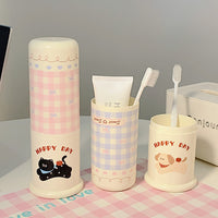 Portable Travel Toothbrush Holder and Rinse Cup for Home, Dorm, and Travel