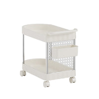 Multi-layer Mobile Storage Cart with Pegboard for Office and Home