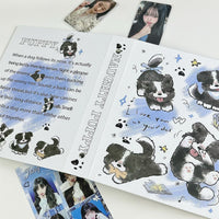 Cute Border Collie A5 4-Pocket Binder for K-Pop Photocards and Collectibles