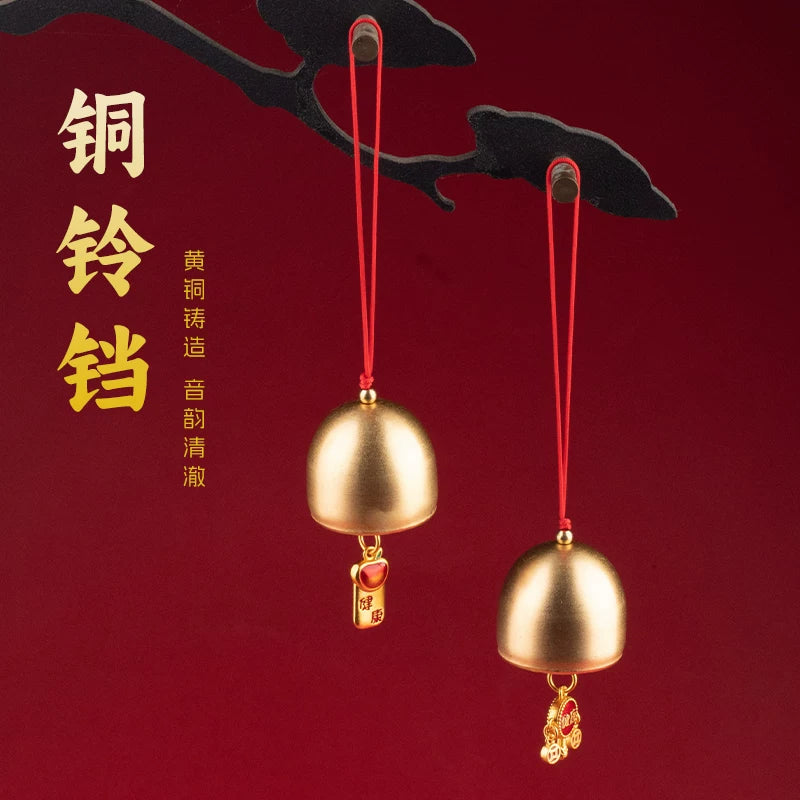Chinese Style Copper Wind Chime Outdoor Hanging Ornament for Home and Garden