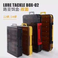 Double-Sided Fishing Lure Box with 14 Compartments for Minnow, Pencil, Sequin, Jig Lures