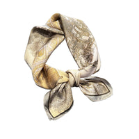 Vintage Landscape Print Mulberry Silk Scarf for Women, Fashion Travel Photography Accessory