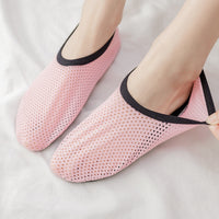 Unisex Non-Slip Indoor Floor Socks with Soft Sole - Breathable Mesh Thin Design
