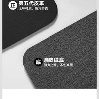 Round Leather Floor Protector Mat for Chairs and Office Desks, Non-Slip