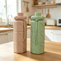 Foldable Silicone Water Bottle for Outdoor Travel, Large Capacity, High Temperature Resistant, Portable, Food Grade
