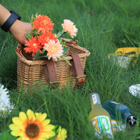 Handwoven Wicker Bicycle Basket for Front Handlebar - Storage for Toys, Snacks, and Essentials