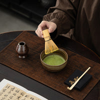 Handmade Retro Ceramic Matcha Bowl Set with Whisk Stand for Japanese Tea Ceremony
