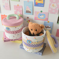 Handwoven Storage Basket for Desk and Home Decor